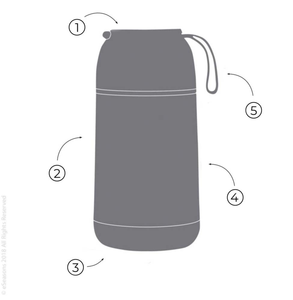eSeasons Vacuum Insulated Stainless Steel Food Flask 430ml