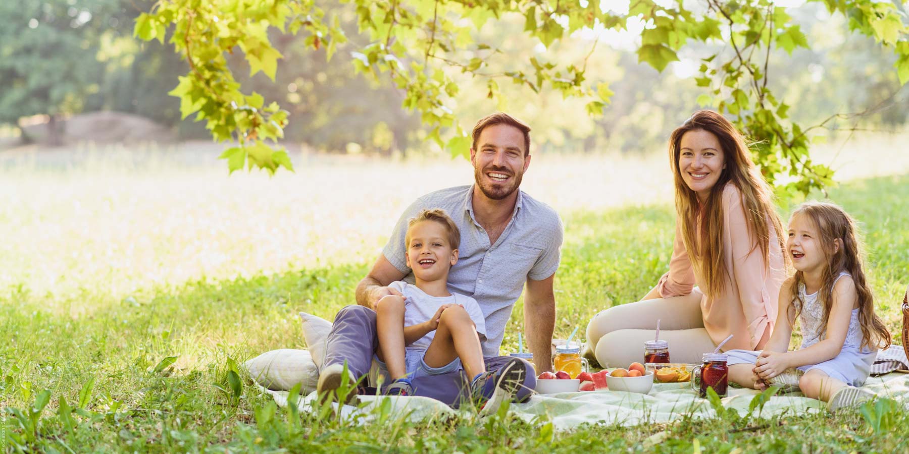 eSeasons family, enjoying Summer picnic in the park