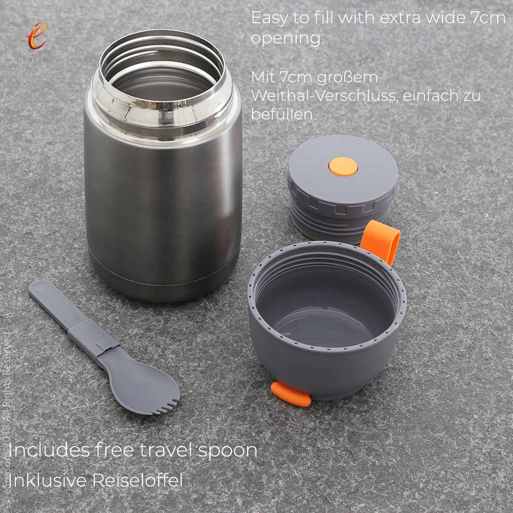 eSeasons Vacuum Insulated Stainless Steel Food Flask 430ml - eSeasons GmbH