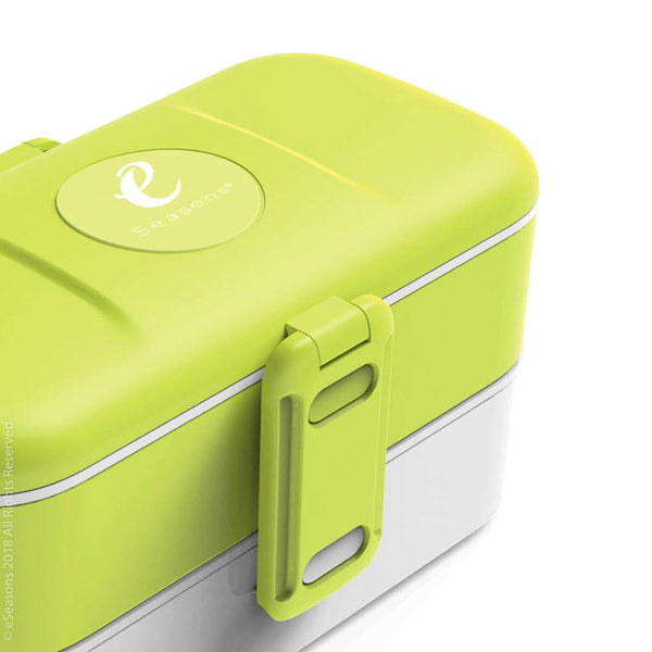 Bento Lunchbox Leakproof with 5 Compartments, Green White - eSeasons GmbH