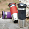 eSeasons Vacuum Insulated Travel Mug. Stainless Steel, Black 375ml hot coffee or tea, in various sleek colours.